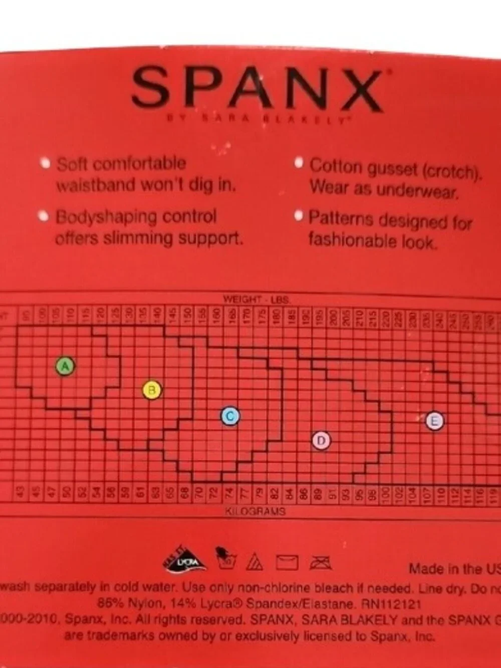 SPANX Diamond Foil Patterned Tight-End Tights Size B Medium New Black Shapewear